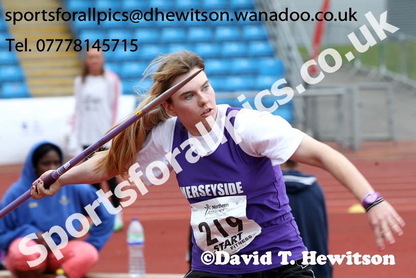 Womens  senior javelin, Northern Senior and Under-20s Track and Field Champs., Manchester. Photo: David T. Hewitson/Sports for All Pics